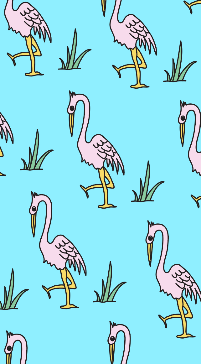 Flamingo pattern illustration
