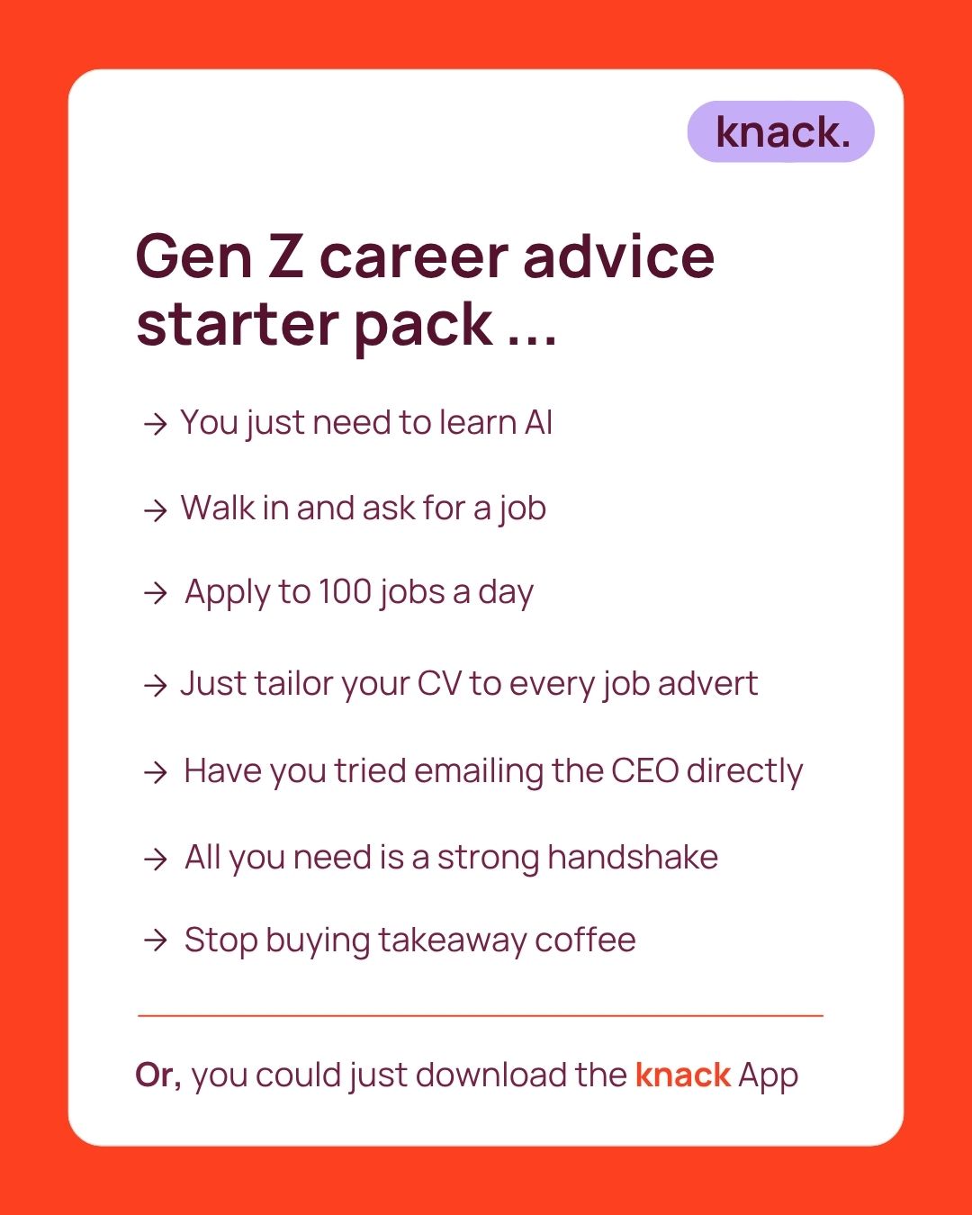 Knack social post