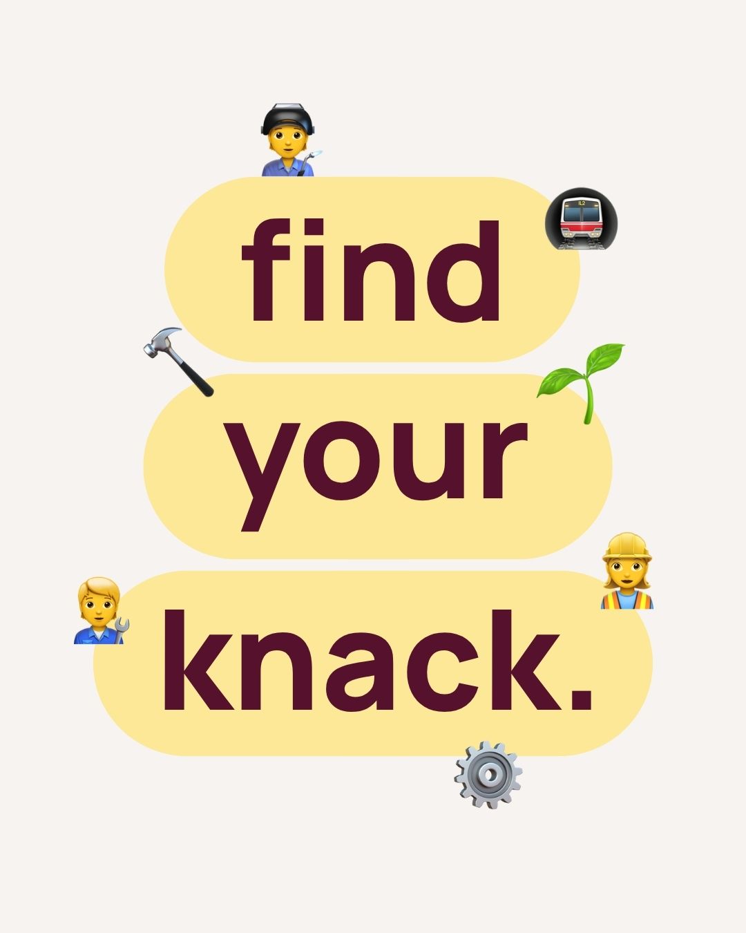 Knack social campaign post