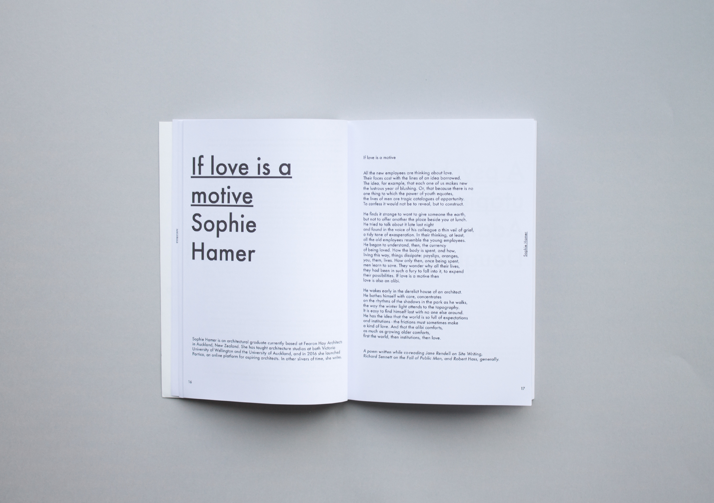 Institutional Love print design